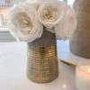 Inspire Me! Home Decor Grey Tapered Vase W/ Gold Design 2 Inspire Me! Home Decor Grey Tapered Vase W/ Gold Design