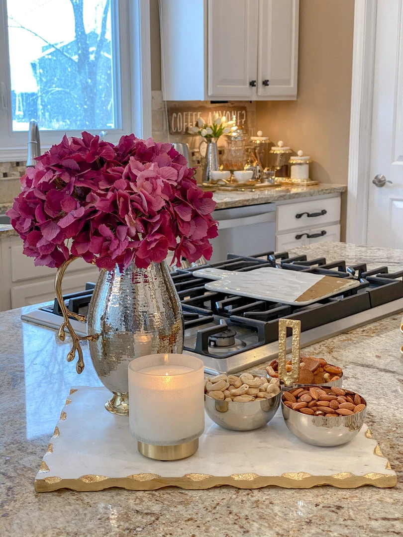 Inspire Me! Home Decor Marble Tray With Metallic Edge (2 Colors) 13 Inspire Me! Home Decor Marble Tray With Metallic Edge (2 Colors)