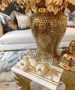 Inspire Me! Home Decor Mini Cream Velvet Decorative Pumpkin