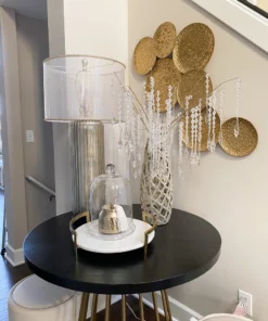 Inspire Me! Home Decor Champagne Ceramic Cut-Out Vase