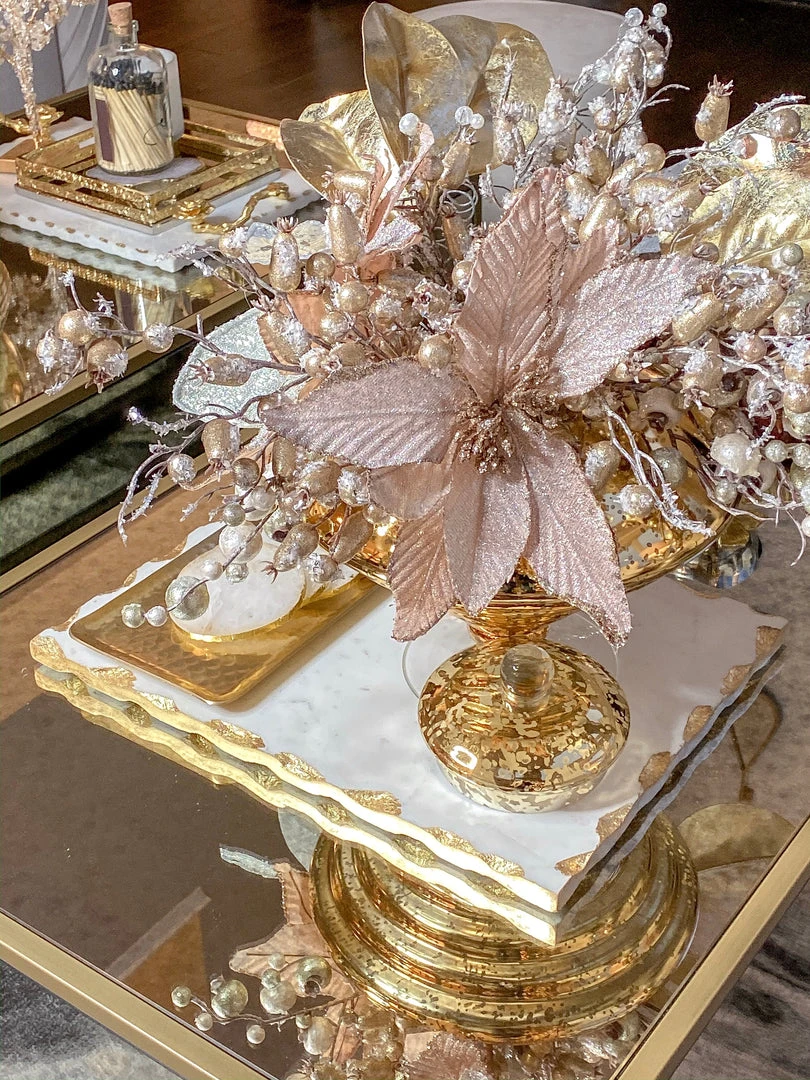 Inspire Me! Home Decor Marble Tray With Metallic Edge (2 Colors) 3 Inspire Me! Home Decor Marble Tray With Metallic Edge (2 Colors)