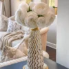 Inspire Me! Home Decor Squiggle Gold And White Vase
