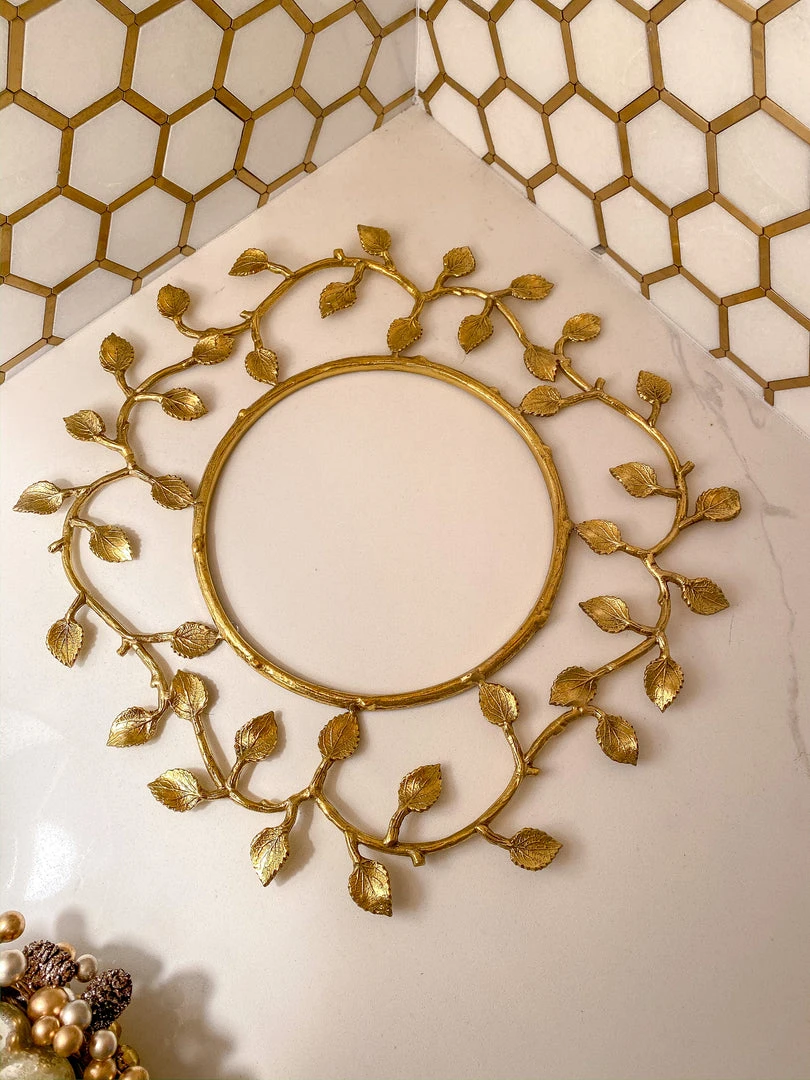 Inspire Me! Home Decor Gold Metal Decorative Wreath 5 Inspire Me! Home Decor Gold Metal Decorative Wreath