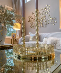 Inspire Me! Home Decor Round Mirror Tray (2 Sizes) (2 Colors)