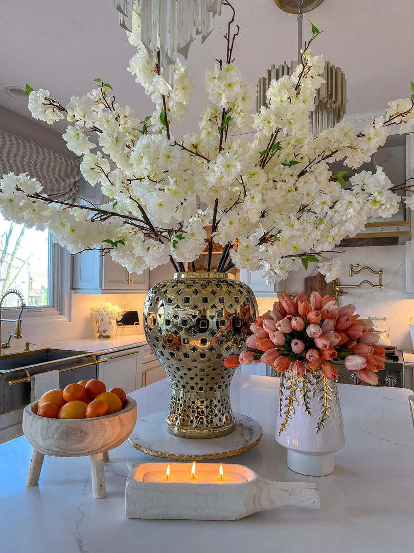 Inspire Me! Home Decor Gold Pierced Patterned Ginger Jar (2 Sizes) 6 Inspire Me! Home Decor Gold Pierced Patterned Ginger Jar (2 Sizes)