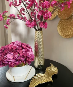 Inspire Me! Home Decor Gold Tall Feathered Vase