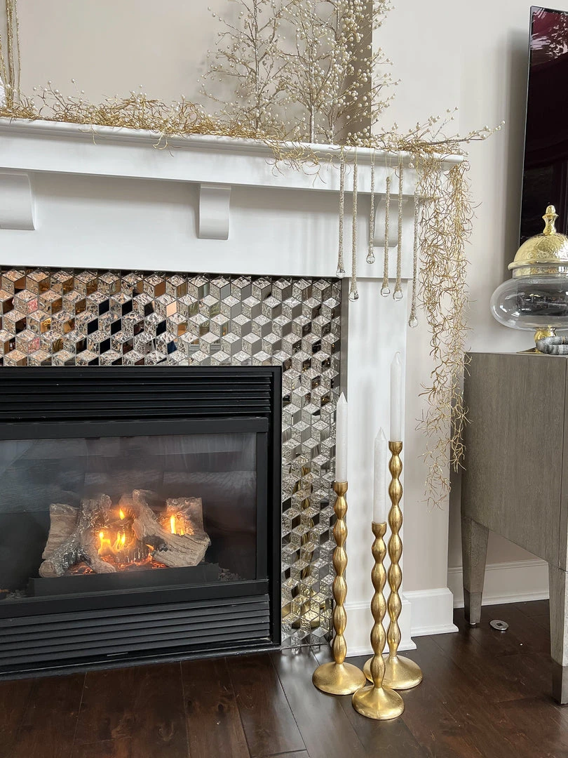 Inspire Me! Home Decor Gold Bead Floor Candle Stick (3 Sizes) 3 Inspire Me! Home Decor Gold Bead Floor Candle Stick (3 Sizes)