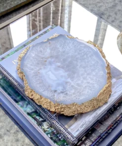 Inspire Me! Home Decor Metallic Gold Edge Agate Trivet 10 Inspire Me! Home Decor Metallic Gold Edge Agate Trivet