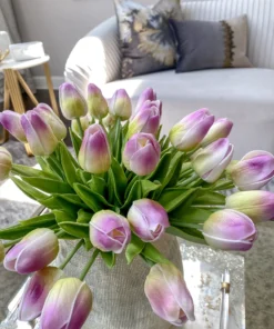 Inspire Me! Home Decor Real Touch Tulip Bouquet (8 Colors)