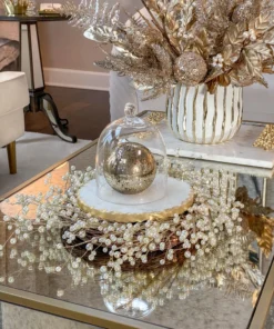 Inspire Me! Home Decor Metallic Pearl Wreath