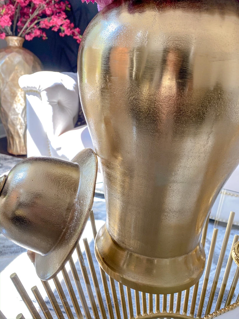 Inspire Me! Home Decor Gold Metal Ginger Jar 9 Inspire Me! Home Decor Gold Metal Ginger Jar