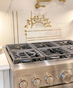 Inspire Me! Home Decor Marble Rectangle Tray With Gold Inlay