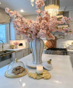 Inspire Me! Home Decor White Ginger Jar With Gold Details (3 Sizes)