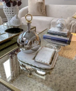 Inspire Me! Home Decor Metallic Trim Marble Trivet (2 Colors)