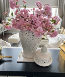 Inspire Me! Home Decor White Beaded Ginger Jar