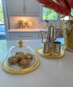 Inspire Me! Home Decor Gold Textured Ruffle Coffee/Tea Set Collection (4 Items Sold Individually) 12 Inspire Me! Home Decor Gold Textured Ruffle Coffee/Tea Set Collection (4 Items Sold Individually)