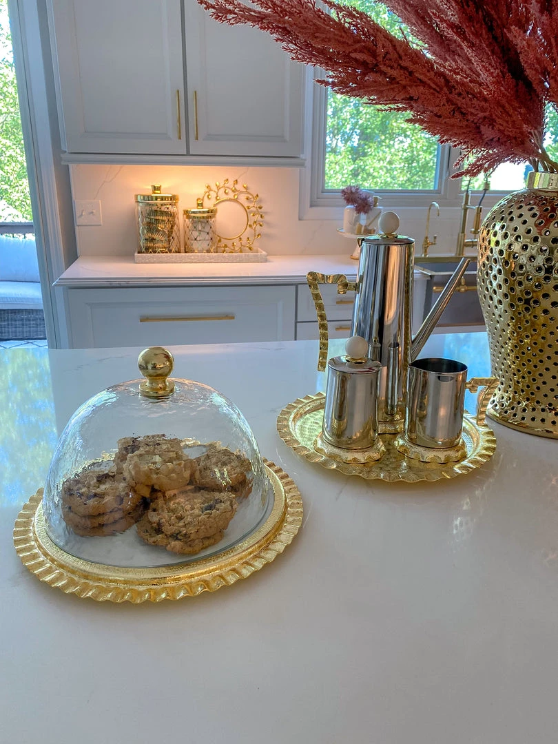 Inspire Me! Home Decor Gold Textured Ruffle Coffee/Tea Set Collection (4 Items Sold Individually) 7 Inspire Me! Home Decor Gold Textured Ruffle Coffee/Tea Set Collection (4 Items Sold Individually)