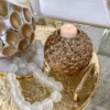 Inspire Me! Home Decor Gold Orb Ceramic Tealight Holder