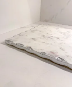 Inspire Me! Home Decor Marble Tray With Metallic Edge (2 Colors) 25 Inspire Me! Home Decor Marble Tray With Metallic Edge (2 Colors)