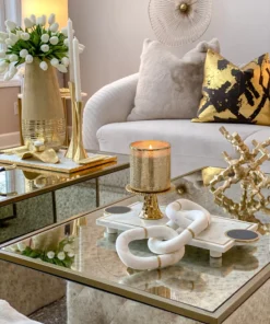 Inspire Me! Home Decor Gold Beaded Mini Cupcake Stand