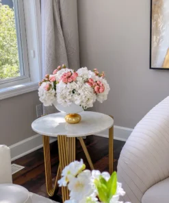 Inspire Me! Home Decor White Glass Bowl With Gold Round Base