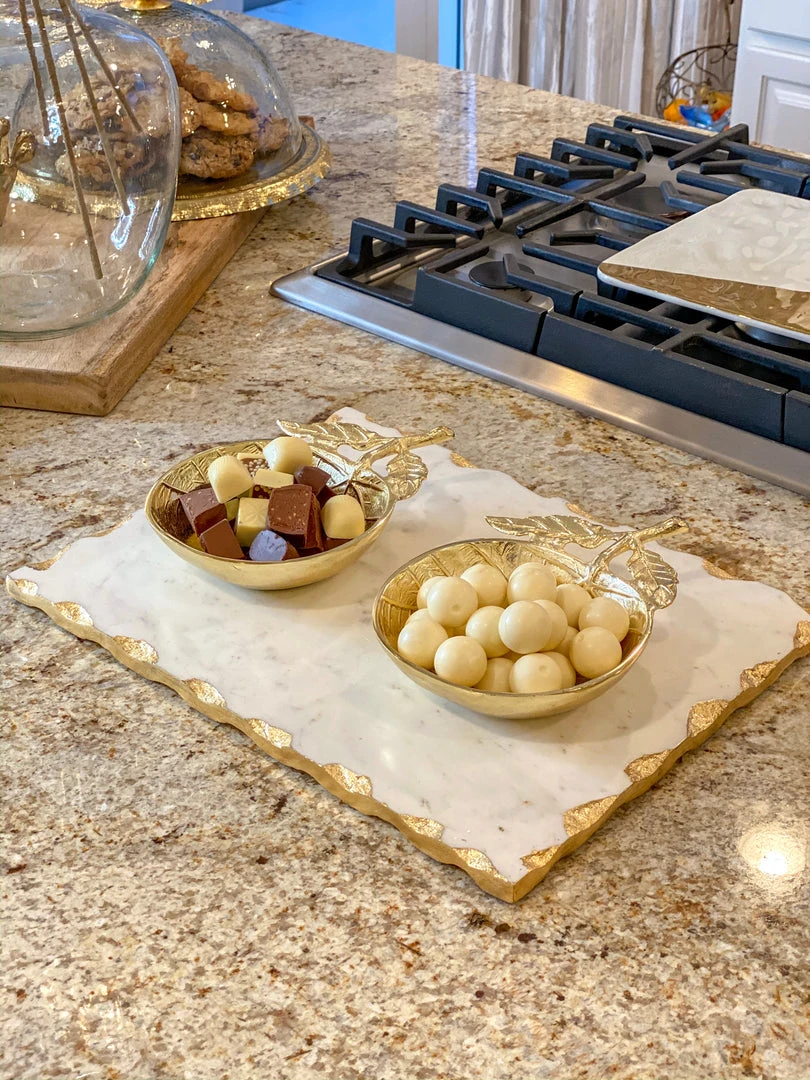 Inspire Me! Home Decor Marble Tray With Metallic Edge (2 Colors) 8 Inspire Me! Home Decor Marble Tray With Metallic Edge (2 Colors)