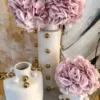 Inspire Me! Home Decor White Ceramic Studded Vase (3 Sizes)