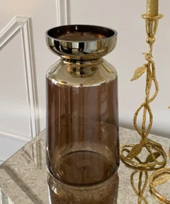 Inspire Me! Home Decor Brown And Gold Vase