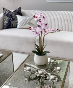 Inspire Me! Home Decor Pink Faux Orchid Potted Faux Plant