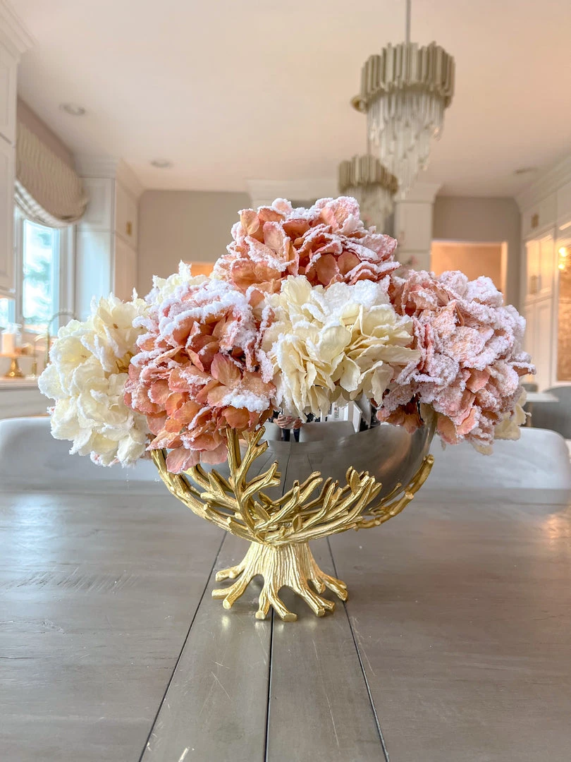 Inspire Me! Home Decor 27" Pink Snow Sprinkle Hydrangea Stem 3 Inspire Me! Home Decor 27" Pink Snow Sprinkle Hydrangea Stem