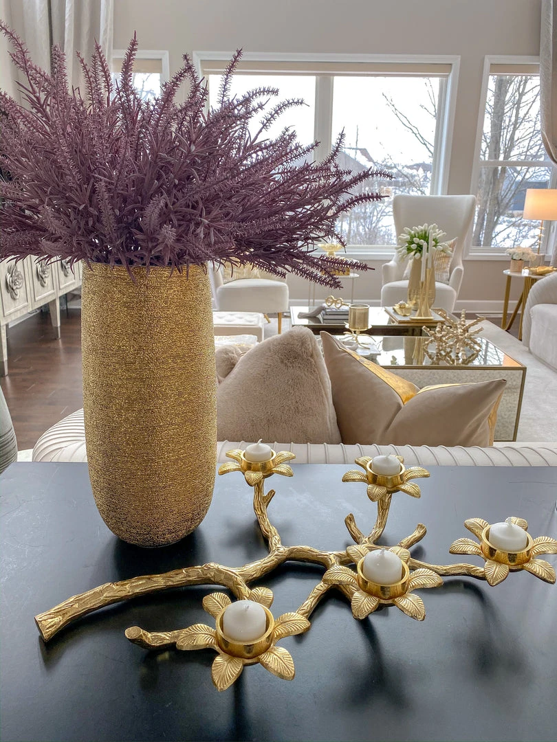 Inspire Me! Home Decor Gold Spun Textured Vase 4 Inspire Me! Home Decor Gold Spun Textured Vase