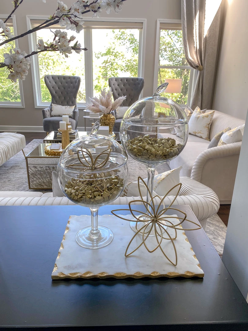 Inspire Me! Home Decor Glass Stem Jar (2 Sizes) 4 Inspire Me! Home Decor Glass Stem Jar (2 Sizes)