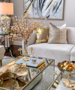 Inspire Me! Home Decor Marble Tray With Gold Lava Handles 20 Inspire Me! Home Decor Marble Tray With Gold Lava Handles