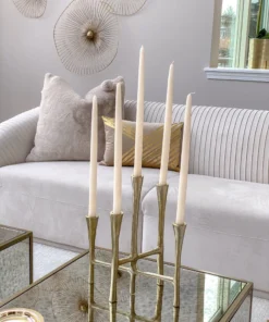 Inspire Me! Home Decor Gold 5 Candlestick Holder