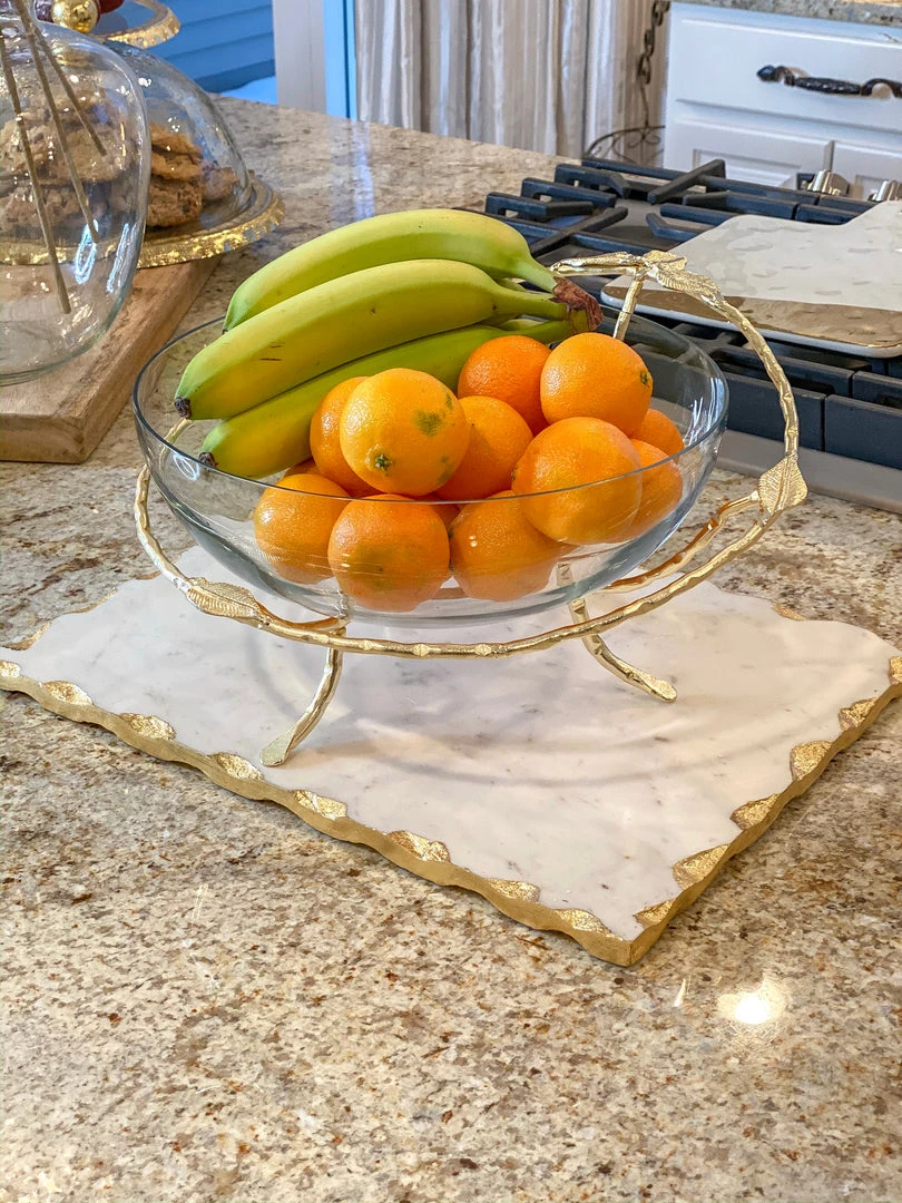 Inspire Me! Home Decor Marble Tray With Metallic Edge (2 Colors) 9 Inspire Me! Home Decor Marble Tray With Metallic Edge (2 Colors)