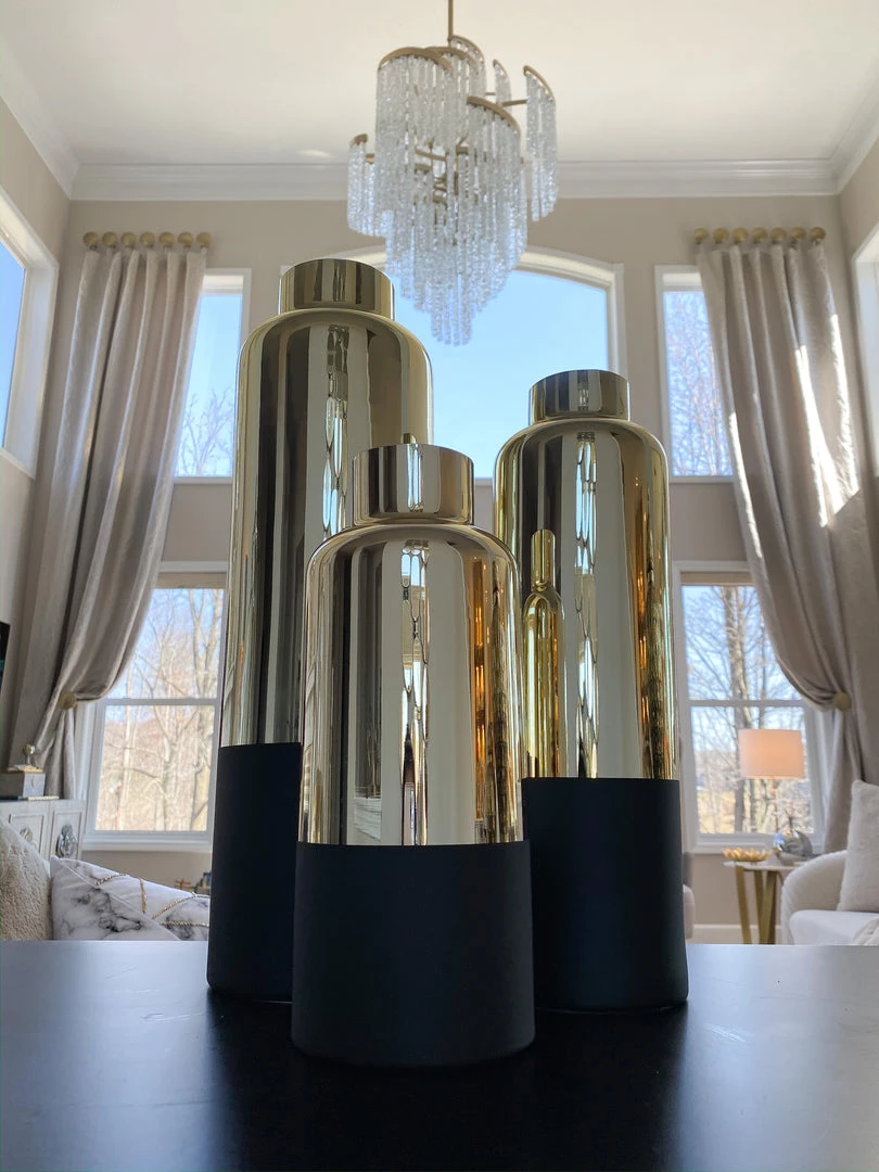 Inspire Me! Home Decor Gold & Matte Black Vase (3 Sizes) 6 Inspire Me! Home Decor Gold & Matte Black Vase (3 Sizes)