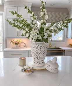 Inspire Me! Home Decor Floral Stems Hollyhock Stem (3 Colors)