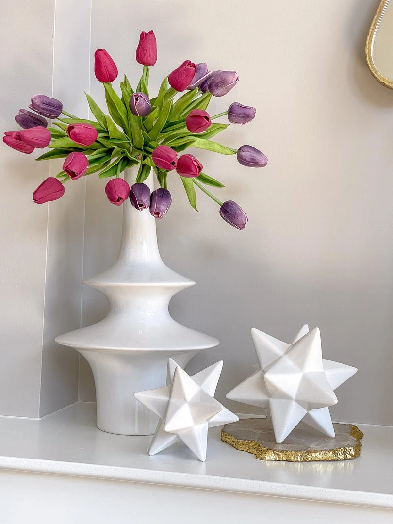 Inspire Me! Home Decor White 12 Point Star Sculptures (2 Sizes) 3 Inspire Me! Home Decor White 12 Point Star Sculptures (2 Sizes)
