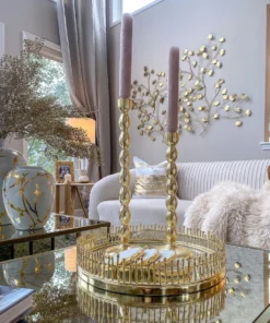 Inspire Me! Home Decor Round Mirror Tray (2 Sizes) (2 Colors)