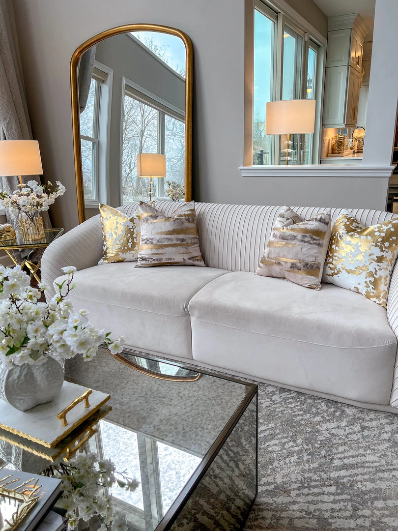 Cloud9d PILLOWS, RUGS, & THROWS Elise Ivory Gold Pillow - 20" X 20" 7 Cloud9d PILLOWS, RUGS, & THROWS Elise Ivory Gold Pillow - 20" X 20"