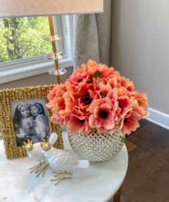 Inspire Me! Home Decor Champagne Studded Glass Vase