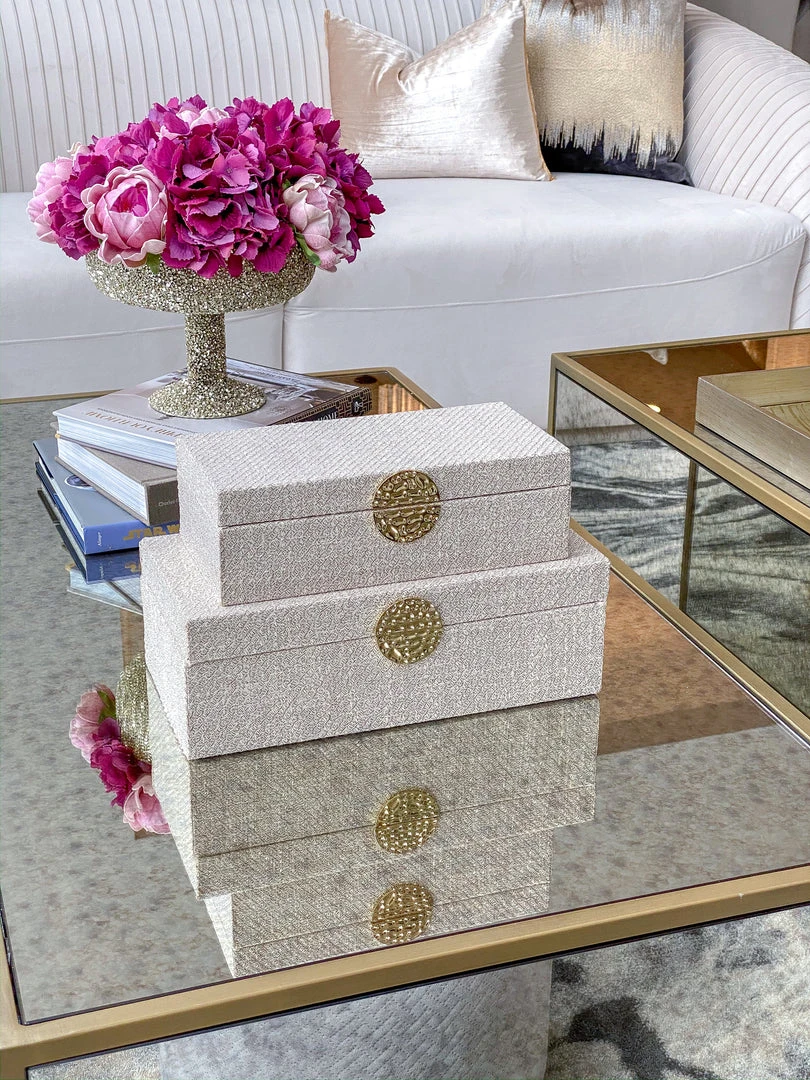 Inspire Me! Home Decor Medallion Boxes (Set Of 2) 3 Inspire Me! Home Decor Medallion Boxes (Set Of 2)