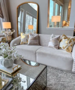 Cloud9d PILLOWS, RUGS, & THROWS Elise Ivory And Gold Pillow - 20" X 20" 7 Cloud9d PILLOWS, RUGS, & THROWS Elise Ivory And Gold Pillow - 20