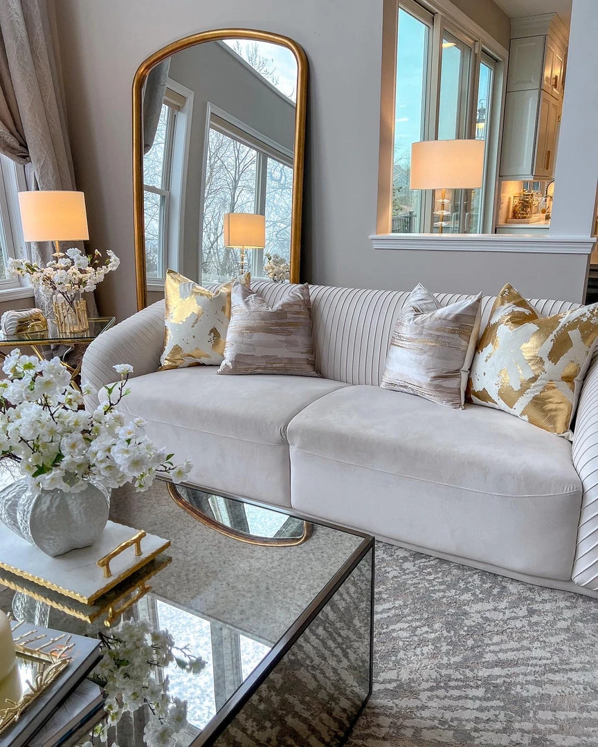 Cloud9d PILLOWS, RUGS, & THROWS Elise Ivory And Gold Pillow - 20" X 20" 5 Cloud9d PILLOWS, RUGS, & THROWS Elise Ivory And Gold Pillow - 20" X 20"