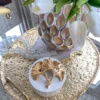 Inspire Me! Home Decor Gold Leaf And White Trinket Box