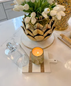 Inspire Me! Home Decor KITCHEN White Wash Mango Wood Paddle Board W/ Spreader (2 Shapes)