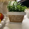 Inspire Me! Home Decor Faux Foliage Potted Inspirational Sign (3 Styles)