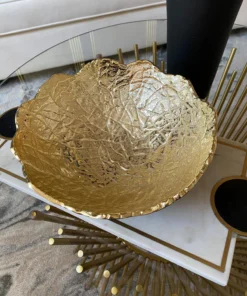 Inspire Me! Home Decor Gold And Matte Black Bowl W/ Textured Finish