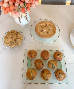 Inspire Me! Home Decor Glass Tray With Hammered Gold Edge