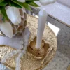 Inspire Me! Home Decor Gold Lotus Flower Candle Holder